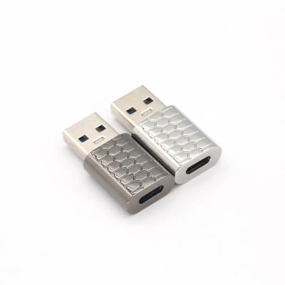 China USB C Adapter Zinc Alloy Housing Female Data Conversion Fast Type C to USB 3.0 Male Adapters and Connectors for sale