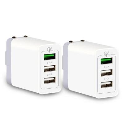 China Fast Charging Speed ​​SChitec QC3.0 Wall Charger 30W 3 USB Port For Iphone For Ipad for sale