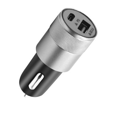 China Universal Car Mobile Phones High End ABS Aluminum USB Car Phone Charger QC3.0 PD20W Electric Charger For iPhone Huawei for sale