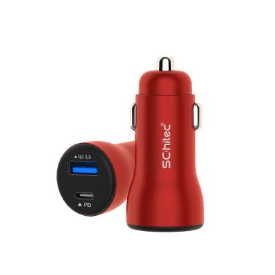 China PD 20W QC18W 38W USB Portable Car Phone Charger Dual USB Car Fast Charging Charger Mobile Phones Dual for Phone Charging for sale