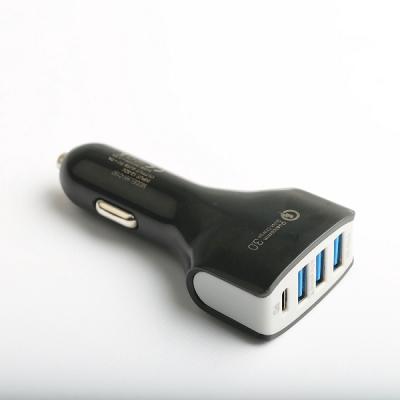 China 18W Surge Protection PD Type C Car Charger Adapter With 4USB Can Charge Big Power Device for sale