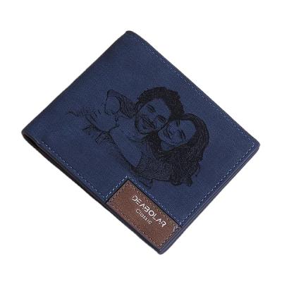 China Custom Made Frosted New Men's Fashion Short Multifunctional Wallet for sale