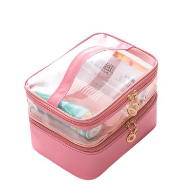 China Fashion Travel Makeup Train Case Makeup Cosmetic Case Organizer Portable Artist Storage Bag with Adjustable Dividers for Cosmetics for sale