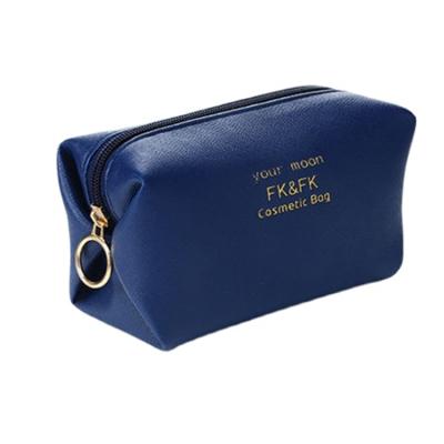 China Fashion Free Samples Gold Logo Travel Organizer Sublimation Soft Cosmetic Bags Matte Waterproof Pu Makeup Bag For Women for sale