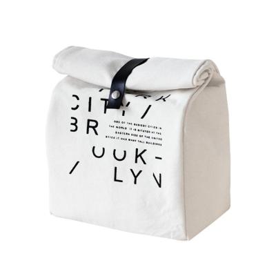 China Fashion \ Leisure \ Sports Canvas Insulation Lunch Alphabet Food Storage And Insulation Bag for sale