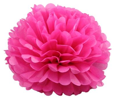 China Low MOQ Hanging Decorative 12inch Rose Red and Blue Tissue Paper Pom Poms Party Decoration for sale