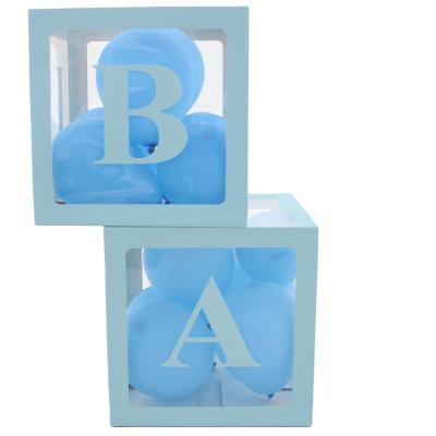 China 2021 Eco-Friendly Party Decoration Popular Party Supplies Creative Transparent Baby Shower Boxes for sale