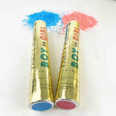 China Paper Tube And Iron Bottle Party Supplies Personalized Gold Hand Held Biodegradable Gender Reveal Confetti Cannons Party Snap Button for sale