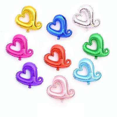 China Hot Sale Decoration Amazon CE Certificate Party Self Inflating Helium Color Foil Heart Shaped Custom Balloon for sale