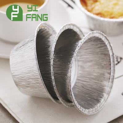 China 650ml Food Grade Aluminum Foil Bread Pan Fish Rice Noodle Baking Dessert Eco-friendly Cup With Lid BBQ Party Box Cake Tool Foil Take-Out Container for sale