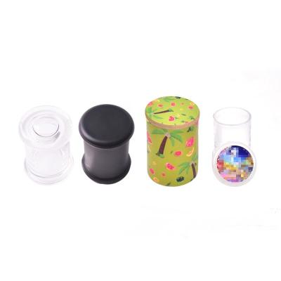 China Small Empty Glass Electric Weed Stash Storage Smell Proof Grass Dab Freshness Preservation Custom Candle Lid Jar for sale