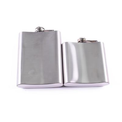 China 8 Ounce Stainless Steel Portable High Quality Viable Outdoor Travel Customized Sublimation Silver Hip Whiskey Flask for sale