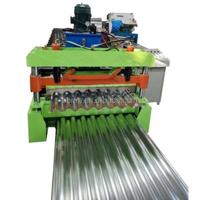 China Construction worksÂ   Corrugated Metal Roofing Sheet Iron Sheet Roll Forming Making Machine , Cold Galvanizing Line for sale