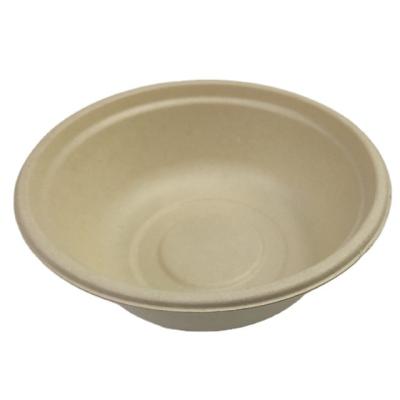 China 500ml 16oz Disposable Compostable Natural Sugarcane Bagasse Salad Bowl for sale