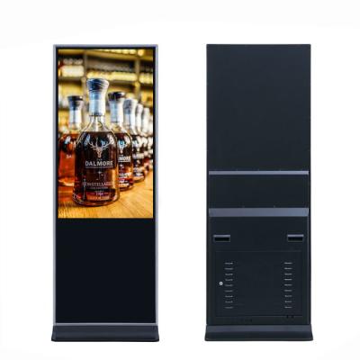 China VETO 43 49 55 Inch Floor Standing LCD Display Digital Signage 4K Capacitive Indoor Advertising Touch Screen for sale