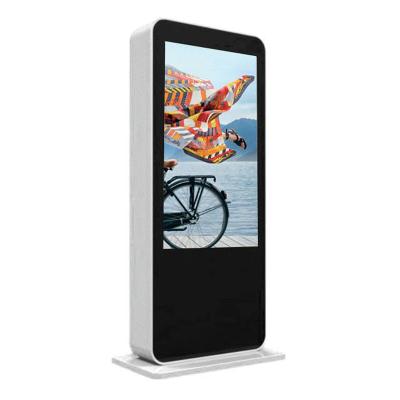 China 65 Zoll-Boden-Stand-Digital-Totem im Freien, Sonnenlicht lesbare Lcd-Anzeigen-hohe Helligkeit zu verkaufen