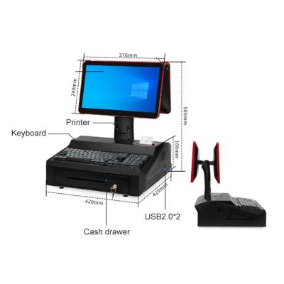 중국 15.4 인치 Pos 광고 출납원 레스토랑 윈도우 터치는 오프라인을 단번에 지킵니다 판매용