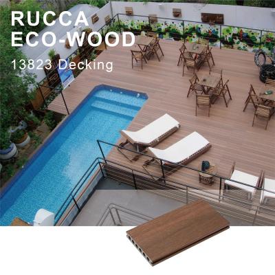 China Composite decking made up of low maintenance Wpc plastic wood for sale