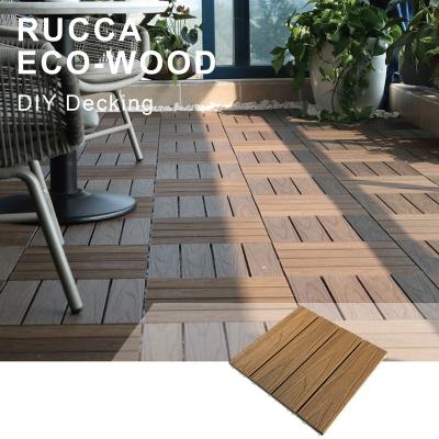 China Modern Cheap Composite Garden Walkway 300x300 Decking Tiles Wooden Deck Tile for sale