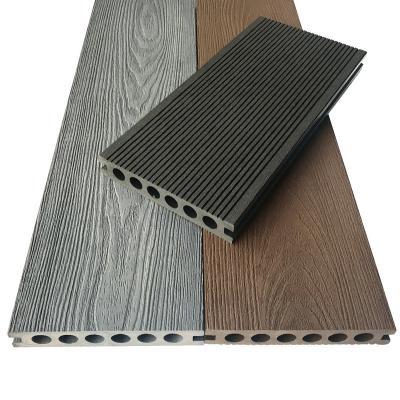 China Low Maintenance Crack Heavy Duty Engineered Flooring 3d Embossed Wood Wpc Composite Decking for sale