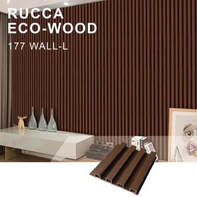 China Rucca Environmental WPC Laminated Wood Panel PVC Composite Wall Paneling For Prefab House Designs , Manufactured House Wall Panels 177*21.5mm for sale