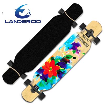 China Youth Longboard 41inch Printed Professional Maple Skateboard Deck for sale