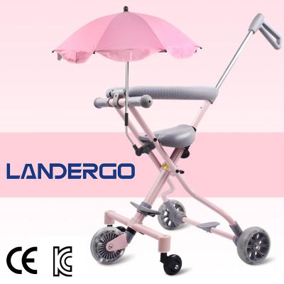 China Baby Stroller with Best Easy Folding Portable Folding System Korea kc Selling Excellent 3 Wheels 5 Wheels Tricycle Light Weight Baby Stroller for sale