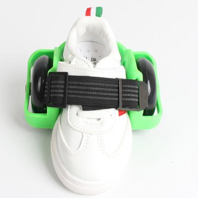 China 100% Cool Custom Plastic Kids Toys Double Wheels Connectable PP Wheels Children's Roller Skates Logo Flash Roller 2 for sale