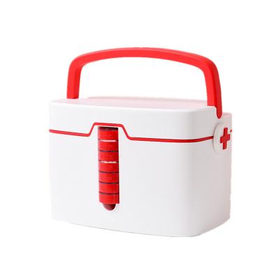 China Durable Portable Home Medicine Storage Box Double-Layer First Aid Medicine Chest Plastic Household Accessories for sale