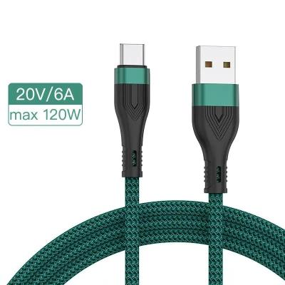 China Nylon USB-C Data Cable For Huawei Xiaomi OPPO VIVO 6A 66W USB4 Connector Type-C Cable for sale