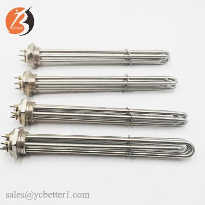 China Industrial Stainless Electric Immersion Boiler Screw Tubular Heater 220v 3kw 6kw 9kw 12kw Heater for sale