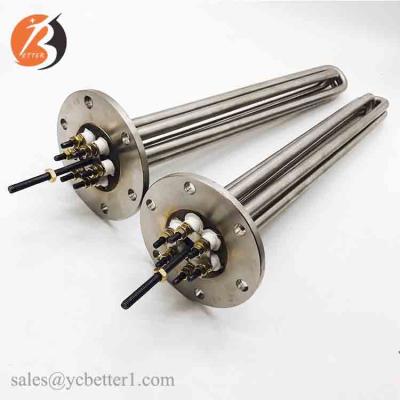 China Industrial Electric Water Heater 380V Immersion Flange Tubular Heater for sale