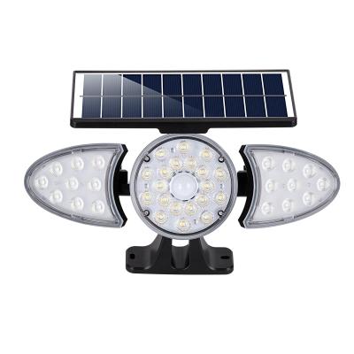 China Residential Garden ROAD Sports Stadiums LANDSCAPE Outdoor Solar Theme Park Hotel Lights Three Head Lighting PIR Motion Sensor Landscape Spotlights Ground Garden Lawn Lamp Outdoor Lights for sale