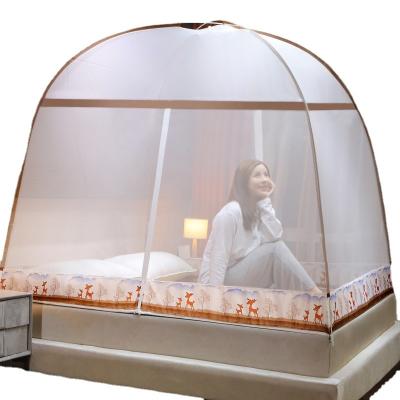 China Insecticide Treated One Touch Mosquito Net Single Size Bed Pop Up Mosquito Net Two Zipper Dooryurt Mosquito Net for sale