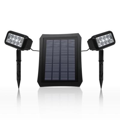 China IP65 Outdoor Garden Waterproof Ground Plug Solar Powered Garden Lawn Spotlight LED Automatic Switch for sale