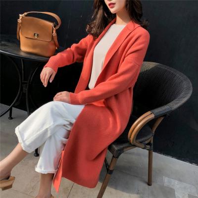 China Wholesale Loose Fit Women's New Arrival Shawl Collar Anti-pilling Long Cardigan for sale