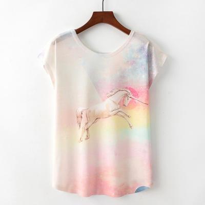 China Hot sale anti-pilling beautiful girl cute tama printing short t-shirt for sale