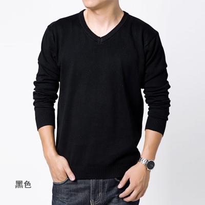 China Man v neck casual anti-pilling sweaters cotton long sleeve knitted classic sweater pullovers simply for sale