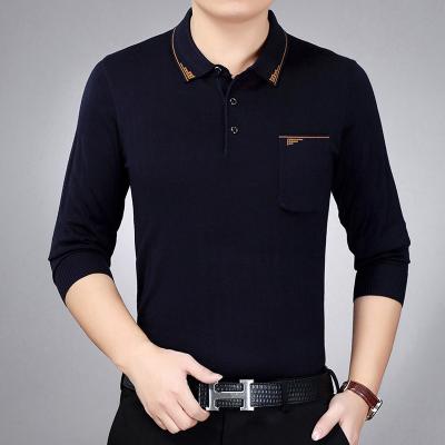 China Hot sale formal style anti-pilling long sleeve men's plain color knitted cheap pullover sweater shirt for sale