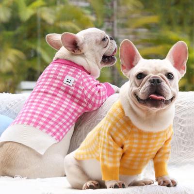 China New Arrival Sustainable Stripe Cable Knit Warm Winter Dog Sweater for sale