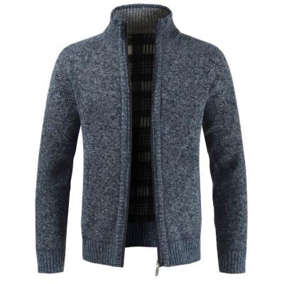 China High Quality Custom Anti-wrinkle Thick Cashmere Knitted Mens Sweaters Cardigan Wool Winter Zipper Knitting Sweater For Men for sale