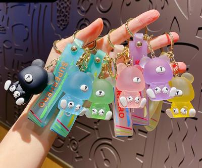 China Different Color of Crystal Bear Shape Keychain Cartoon of Decoration Suitable for Car Keychains, Home Gifts, Birthday Gifts for sale