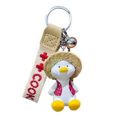 China Decoration Duck Keychain Cartoon Different Color Suitable for Car Keychains, Home Gifts, Birthday Gifts for sale