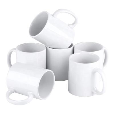 China Souvenir Blank Mugs 12 Ounce Blank Sublimation Mugs , DIY Coated Ceramic Mugs For Coffee, Tea And Milk for sale