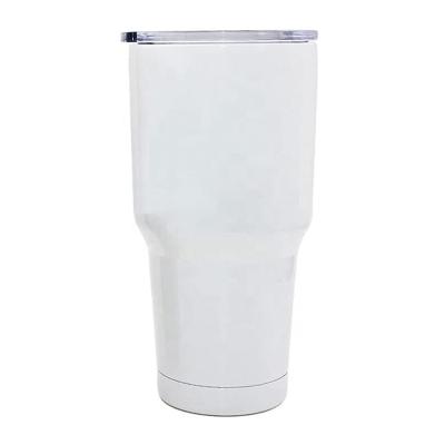 China 30 oz Stainless Steel Travel Coffee Mugs Tumbler Souvenir Sublimation Blanks Tumbler White with Lid for sale