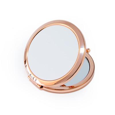 China Compact Sublimation Blank DIY Mirror Magnifying Mirror Kits Pocket Mirror Rose Gold Makeup Mirrors for sale