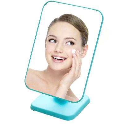 China Popular Simple Side Dressing Mirror Square Mirror Table Makeup Foldable Princess Personalized Beauty Mirror for sale