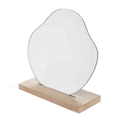 China Personalized Fashionable Design Table Makeup Mirror , Special Shaped Irregular Cosmetics Mirror for sale