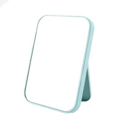 China Personalized Desktop Makeup Mirror, Custom Portable Princess Square Simple Logo Table Mirror with Stand for Women for sale