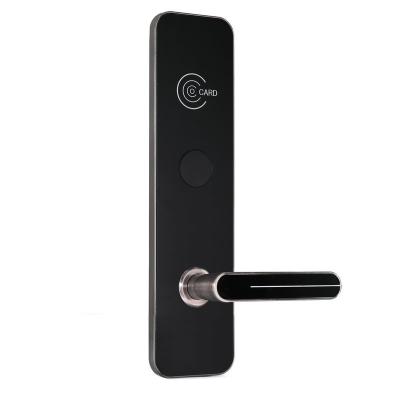 China New Hotel Hotel Door Lock Metal Frame Smart Card Black Silver Zinc Alloy RFID Electronic Door Lock for sale